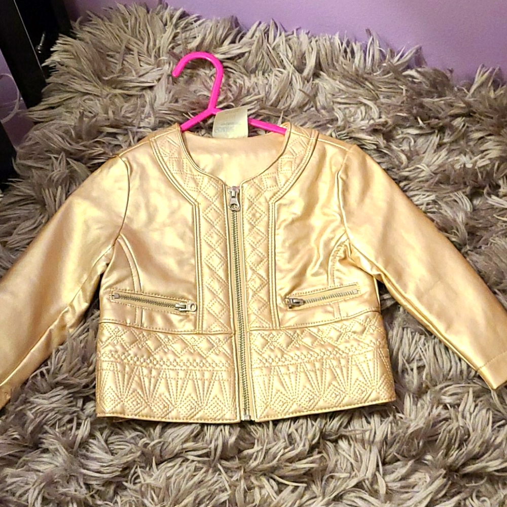 12 Month Gold Leather Jacket